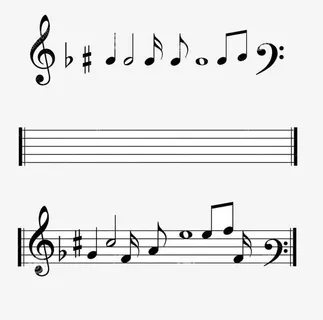 音乐音符五线谱免抠