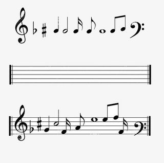音乐音符五线谱免抠