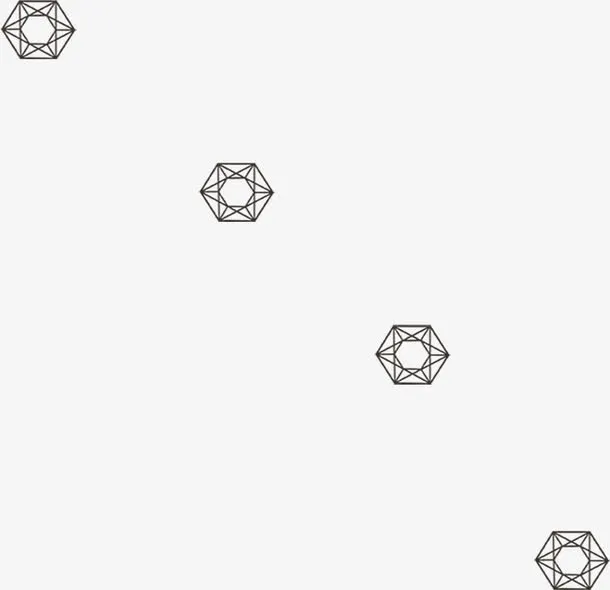 六边形创意图案免抠