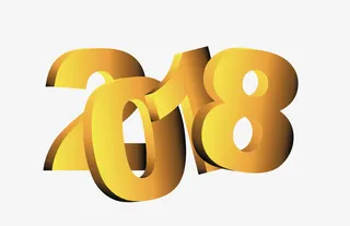 矢量立体金色艺术字免抠