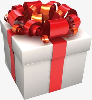 手绘卡通白色纸盒礼盒免抠