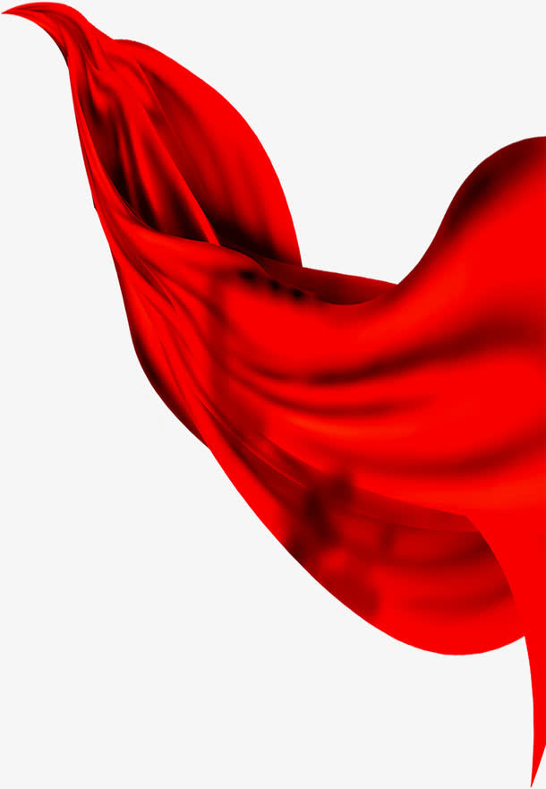 丝滑红色飘带彩带免抠