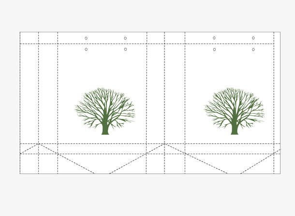 展开图上的绿树免抠