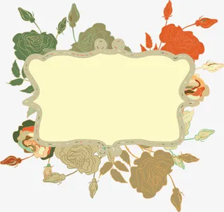 手绘唯美花朵设计免抠