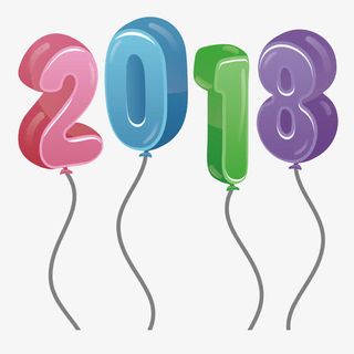 彩色光泽气球漂浮免抠