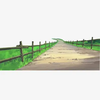 卡通道路免扣素材免抠背景摄影风景元素