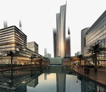 灯火通明的建筑免抠