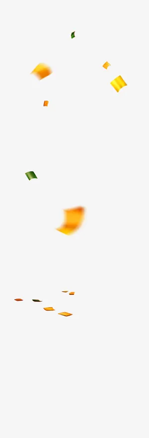 卡通悬浮彩带节日免抠