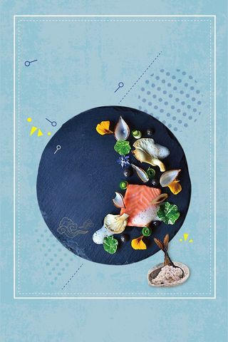 简约创意海鲜自助背景素材高清