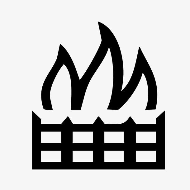 手绘壁炉免抠