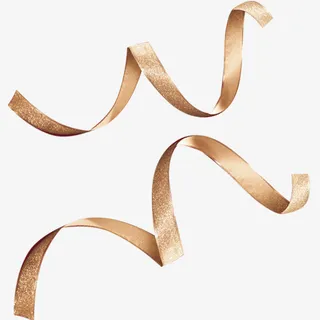 金色的丝带免抠