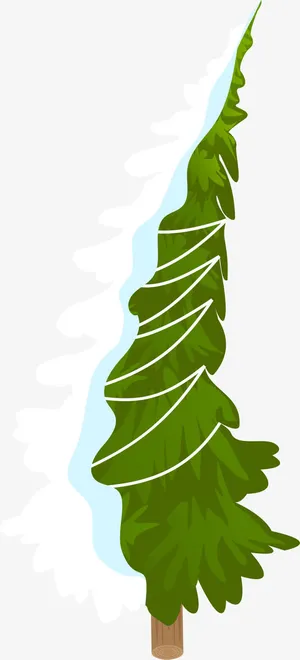 绿色卡通圣诞树免抠