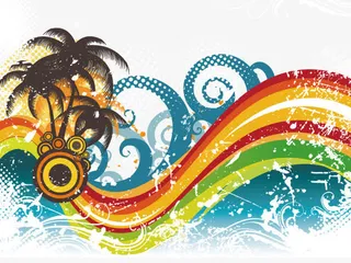 创意水上世界海报免抠