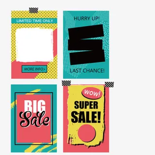 欧式促销标签免抠