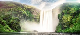 瀑布背景装饰高清