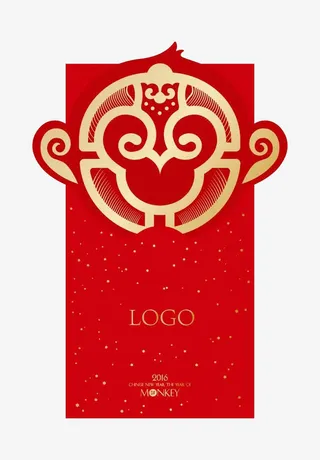 新年猴子红包免抠