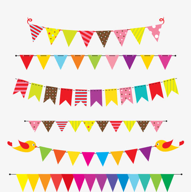 彩带集合矢量图免抠