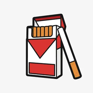 卡通手绘卡通香烟免抠