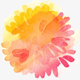 渐变多彩水彩晕染免抠