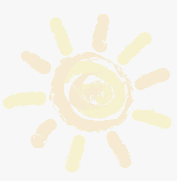 开学季黄色手绘太阳免抠