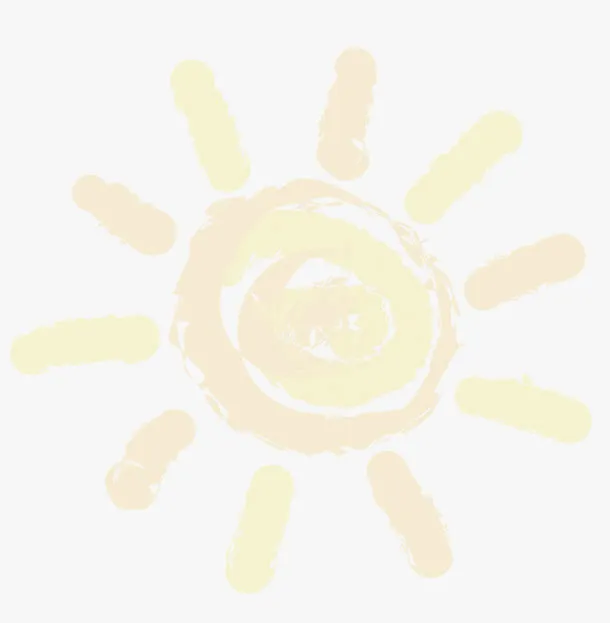 开学季黄色手绘太阳免抠