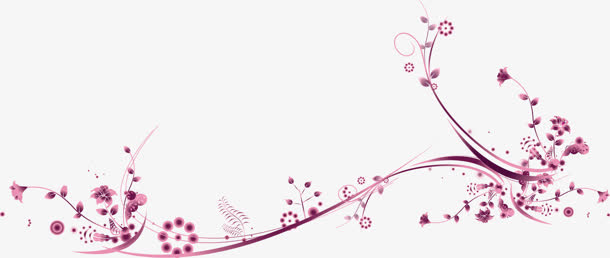 红色手绘梅花花枝免抠