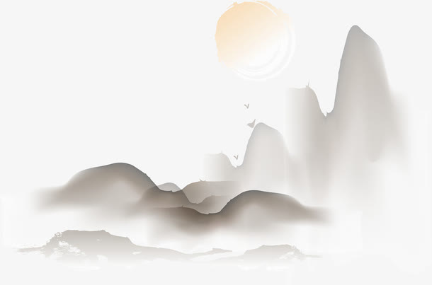 山水画 山 中国元素 中国风免抠