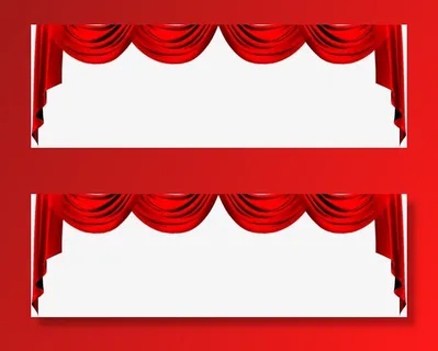 红色帷幕图片素材免抠漂浮彩带元素