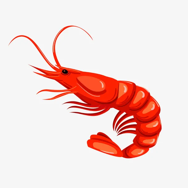 红色的大龙虾免抠