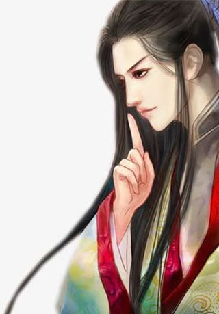 古风立绘嘘声男子免抠