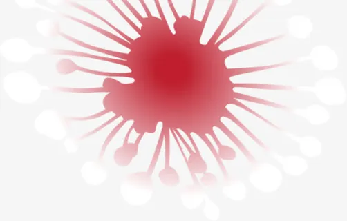 红色个性放射造型设计免抠