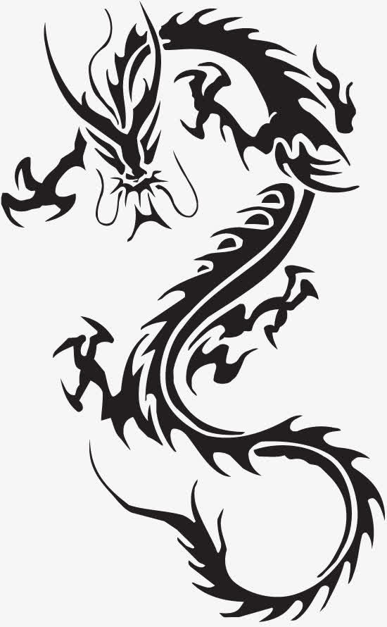 水墨龙装饰免抠