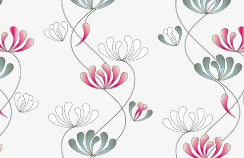 矢量荷花花纹免抠