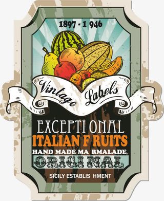 水果糖果果酱包装彩色手绘免抠