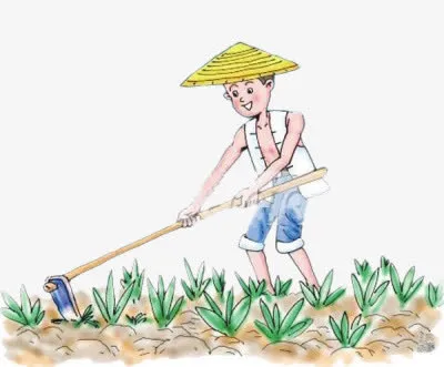 农民伯伯除草图免抠