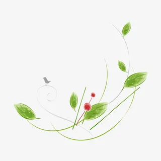 绿色树枝装饰背景