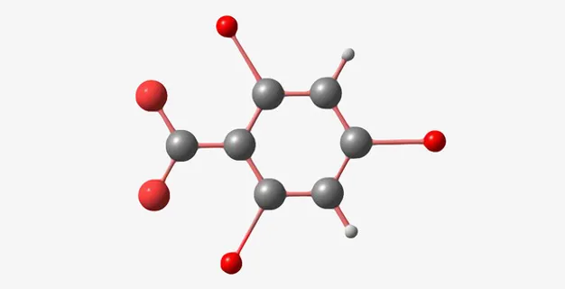 黑色三溴苯甲酸分离结构分子形状免抠