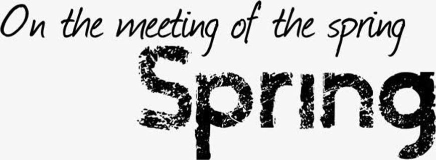 春天英文字母免抠