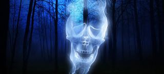 万圣节鬼节骷髅背景banner