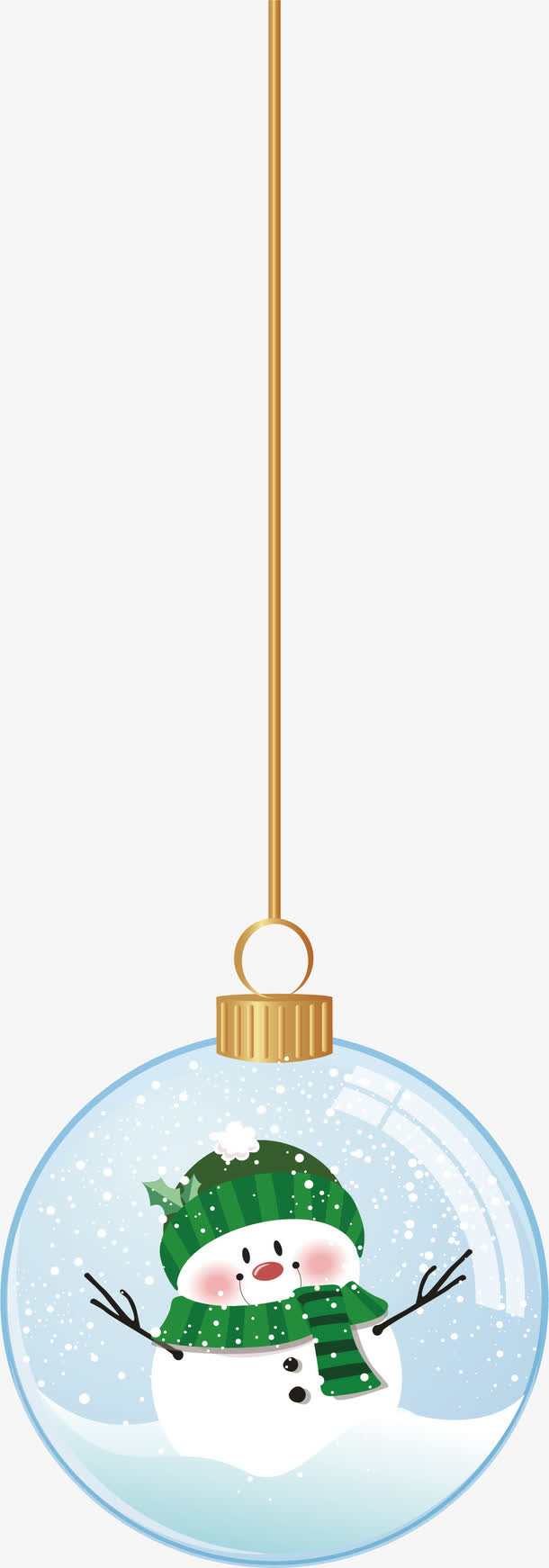 圣诞节可爱雪人小球挂饰免抠