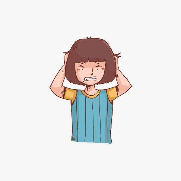 苦恼的女孩免抠