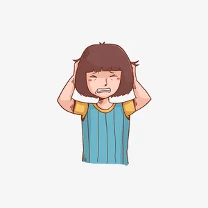 苦恼的女孩免抠