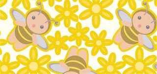 黄色小蜜蜂卡通背景高清