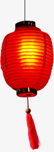 高清红色元旦灯笼免抠
