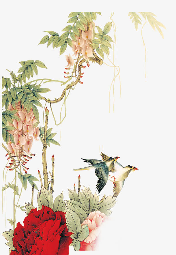 国画梅花免抠