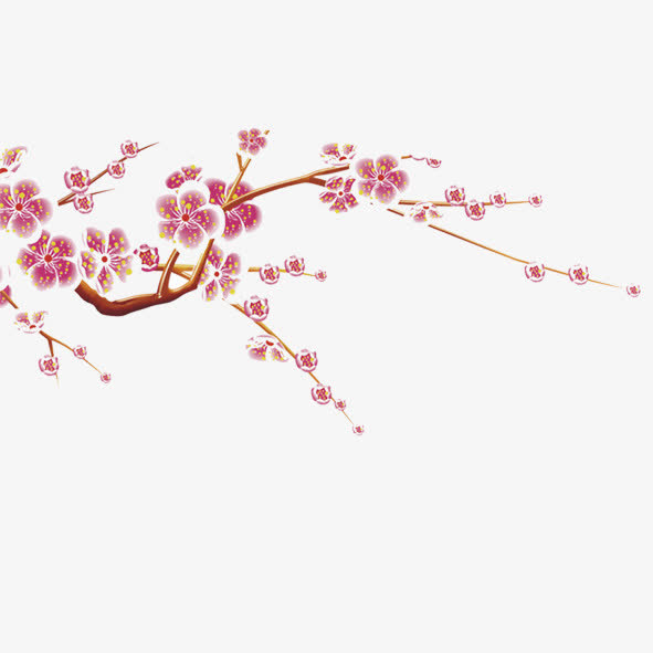 水墨梅花免抠