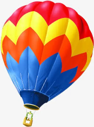 热气球旅游宣传创意海报免抠