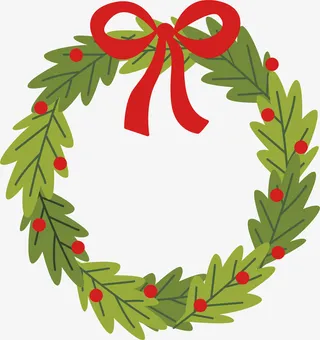 圣诞节，,圣诞花环，圣诞元素免抠
