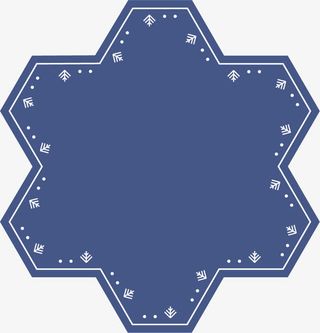 紫色雪花边框免抠