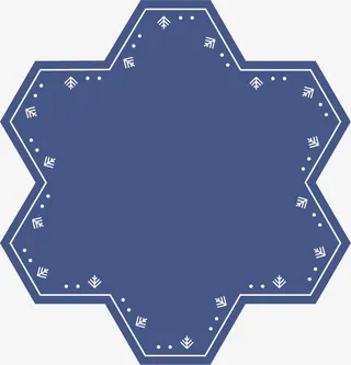 紫色雪花边框免抠